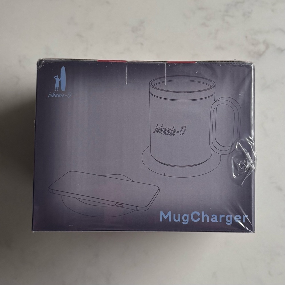 Johnnie-O Mug Warmer Charging Coaster & Ceramic Cup